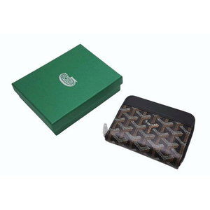 GOYARD Matignon two Case Leather black brown